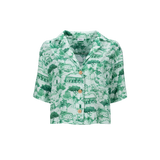 Tracino Green Gustavia Cropped Shirt