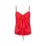 Dolci Cousteau Red Drawstring Top