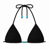 Dinzey Pearl Crinkle Black Top