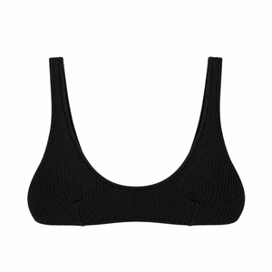 Lezard Crinkle Black Top