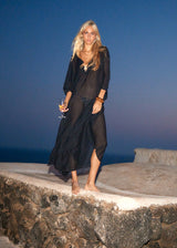 Thalassa Kaftan Jet Black